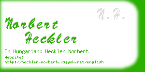 norbert heckler business card